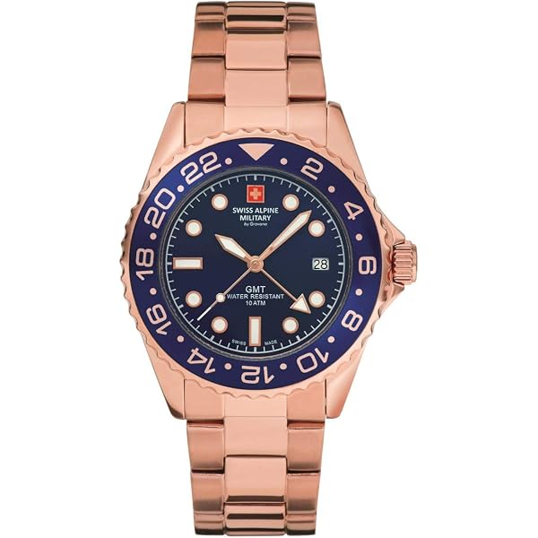 Montre Homme Swiss Alpine Military 7005.1 - Quartz, Boîtier Acier 42mm, Bracelet Silicone Bleu, Étanche 10ATM