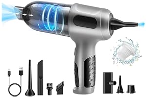 HyAdierTech Bezprzewodowy odkurzacz ręczny, 4 w 1, dmuchawa, pompa próżniowa, sprężone powietrze, odkurzacz samochodowy, 10000 Pa, wydajny odkurzacz ręczny z filtrem HEPA do samochodu, kuchni, sierści