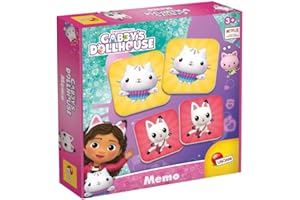LISCIANIGIOCHI Lisciani - Gabby's Dollhouse - Memory pour Enfants dès 1 an - Jeu Educatif - Renforce la Mémoire et l'Attention - Inspiré du Dessin Animé Gabby et la Maison Magique - Fabriqué en Italie