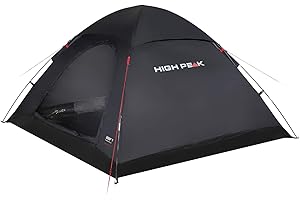 High Peak Tienda de campaña Monodome XL, para 4 Personas, iglúteo, para Festivales con Suelo de bañera