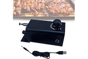 Hocomay Barbecue Rotisserie Motor, 10W 5V‑12V Portable Electric Grill Rotisserie Motor with Adjustable Speed, USB Cable, BBQ Rotator Motor Barbecue Accessories for Picnic Camping Campfire Kitchen