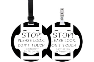 PLIGREAT 2 Stück No Kissing Baby Sicherheitsschild, Neugeborene Baby Taufe Geschenk, Baby Shower Stroller Day Geschenk - No Touching Baby Sign, schwarzes Leiterdesign Für Baby Girl Boy