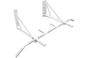 ‎HOLD STRONG FITNESS HOLD STRONG Fitness Klimmzugstange Sonderanfertigung, HS-KU-W6W Weiss, 4in1 Pull-Up Bar für Ganzkörper-Workout, Ösen für Boxsack & TRX, inkl. E-Book und Fischer® DuoPower Dübel