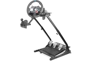 IVHOMESHOP Steering Wheel Stand Foldable fit Foldable Racing Wheel Stand with Adjustable Height Angle for Logitech G29/G920/G923, for Thrustmaster T248/T300/Ferrari 458/T150/T80, (STAND ONLY)
