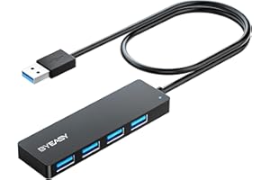 ‎BYEASY BYEASY USB Hub, 4 Port USB 3.1 Hub Typ A Ultra Slim Extra Leicht Portable Data Hub, Datenhub für iMac Pro, MacBook Air, Mac Mini/Pro, Surface Pro, Notebook PC, Laptop, USB Flash Drives, Mobile HDD