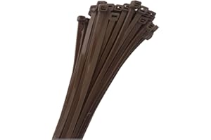 KnnX 28216 - Fascette plastica - Stringicavi - Fermacavi - marrone - 300 x 4,8 mm - 50 pezzi - Resistenza alla rottura 22,43 kg