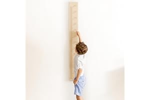 MOST DECO Medidor de Altura Infantil Montessori HECHO EN ESPAÑA de Madera Maciza para Bebés y Niños. Herramienta de Desarrollo y Aprendizaje para Estimular el Crecimiento de los Pequeños