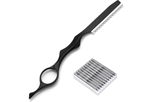 JYSNOW Hårstyling rakkniv, effileringskniv, styling razor, hårstyling frisör uttunnande rakapparat med 10 blad, rakkniv för styling och trappning av håret, för salong och hemmabruk