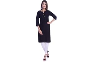 Ramkudi Women's Plain Kurti | Indian Style Cotton Kurti | Ready Made Pakistani Kurti Top | Includes Kurti Only