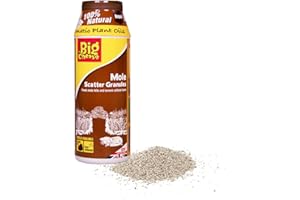 DEFENDERS The Big Cheese Mole Scatter Granules - 450g, Natural/ Biodegradable Eﬀective Mole Deterrent Harmless to Animals and the eEnvironment Treat Gardens up to 45 sq m. Ready-To-Use