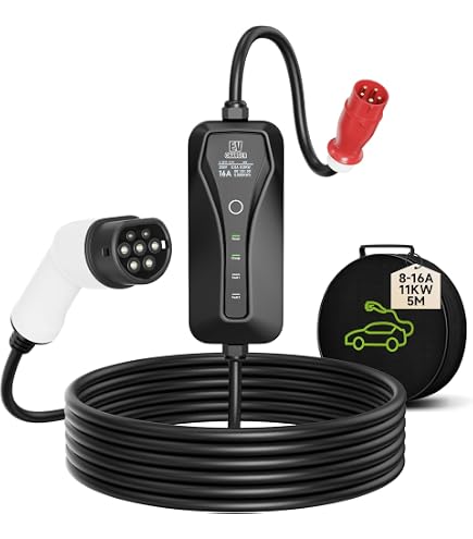 Wallbox De Recharge Teskee 7.2kW - Type 2 - IP66 - Câble 6m - Pour Voiture Électrique