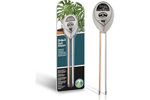 HOUSEPLANT RESOURCE CENTER 3-in-1 Soil Metre Optimise Plant Health with Moisture, Light & pH Testing