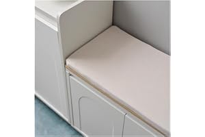 AQIGR Coussin pour Banc de Jardin, Antidérapant Coussin de Siège en Mousse Épaisse avec Housse Amovible, Assise Coussin pour Banc de Mobilier Terrasse Balancelle Canapé Extérieur(Beige,100x35x5cm thick)