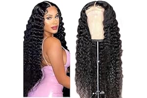 AIPLIANTFIS Glueless Wig Human Hair Wig Lace Front Wig Naturale Glueless Wig Parrucca Donna Capelli Veri Umani Pre Plucked Free Part Brazilian Remy Hair Virgin Hair Natural Black for Women 24 Inch