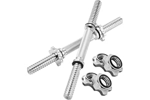 WELLDER Coppia di Manubri Lunghezza 40cm Diametro ø 25mm 1" Chiusure a vite spin-lock Pesi Palestra home fitness