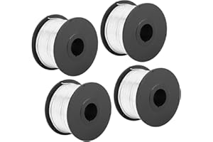 COCOARM Alambre de Amarre de Barras de Refuerzo de Acero de 110 M, 0,8 Mm, Suave y Flexible, Alambre de Repuesto para Máquina Atadora Automática, 4 Rollos de Alambre de Acero Incluidos