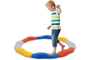 HOMCENT Trave Equilibrio per Bambini, Balance Board, pedana di equilibrio per coordinazione e stabilità, giocattolo sportivo per bambini (8 pezzi)