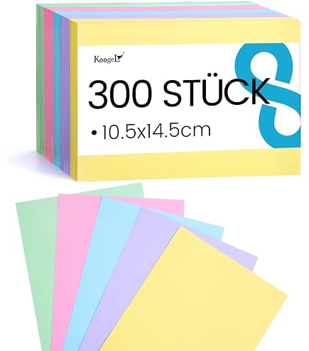 Lot De 460 Fiches De Présentation Cartonnées – 4 Formes (nuage, Rond, Rectangle, Ovale) Et 10 Couleurs – Pour Bureaux, écoles Et Créativité