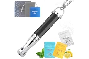 BUKBAS Hilfsmittel Atemhalskette zur Beruhigung & Stressabbau – Individuell einstellbarer Widerstand, Achtsamkeitskette für Atemtraining & Entspannung – oral beschäftigt für Damen & Herren