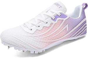 ZHENSI Chaussures À Pointes pour Femmes Baskets De Course pour Sprint Saut Athlétisme Athlétisme