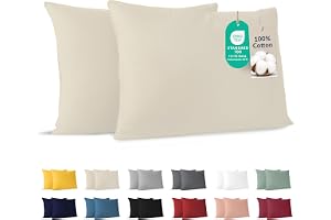 Dreamzie Örngott 50x70 Beige (Set om 2), 100% Bomull, OEKO-TEX