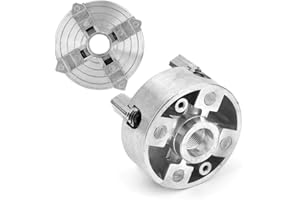 YUNIR Four 4 Jaw Chuck, Z011A Zinc Alloy 4-Jaw Design Clamp for Mini Metal Lathe, 1.8~56mm/12~65mm