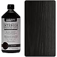 Littlefair's Wood Stain Water Based - 1 LTR - Indoor Furniture Stain Light & Dark Finishes - Special Non Toxic & Eco Friendly Formula - Wood Stain for Crafts - Colour: Black Ebony