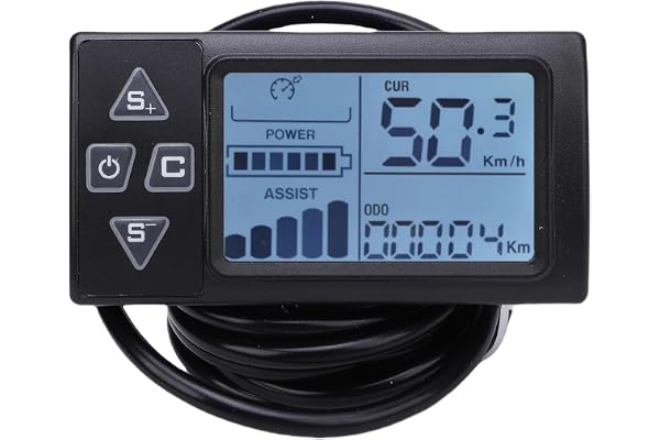 Buachois Elcykel LCD-mätare, S866 LCD display cykeldator, 24 V 36 V 48 V SM kontakt cykel hastighetsmätare kontrollpanel inte