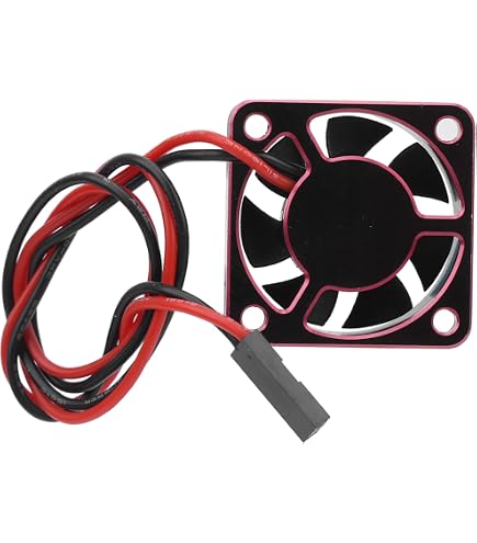 Ventilateur De Refroidissement RC IBlivers 2x 8,4V 32 000 Tr/min Aluminium + Dissipateur Thermique Pour Moteurs 28/29 Mm - 1/8 1/10 1/12 1/14 1/16