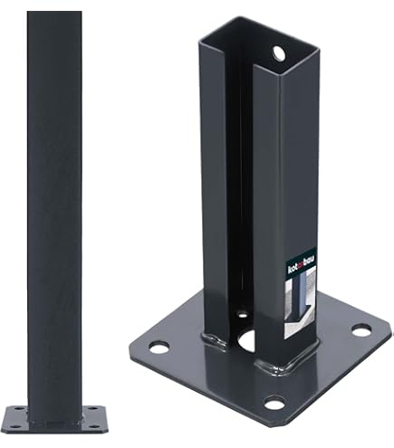 8 Pz. Pali Metallici Con Profilo A U, 107 Cm, Pali Da Recinto Per Rete Metallica Fino A 76 Cm - Foto 4