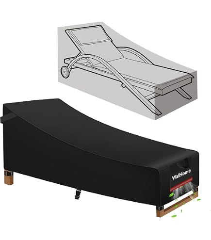 Housse De Protection Imperméable Pour Chaise Longue Extérieur - Anti-UV, Anti-vent, Avec Cordon De Serrage - 5