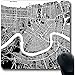 Produktbild Mouse Pad,City New Orleans Map Artprint Avenue Black Downtown Louisiana Mississippi River Street Non-Slip Rectangle Gaming Mouse Pad,22X18Cm