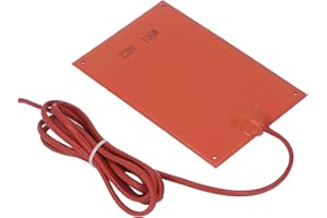 Fafeicy Alfombrilla Calefactora de Goma de Silicona, Almohadilla Calefactora de Cárter de Aceite Placa Calefactora de Goma de Silicona para Clima Frío 220V 100W