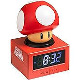 Paladone Super Mario Super Mushroom Icon Alarmlı Saat/Kronometre Dijital &Ccedil;alar Saat, Gece Işığı, 16 cm Y&uuml;kseklik, Nintendo'nu
