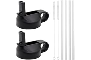 PHULWEL Tapa con popote para Hydro Flask de boca estándar o boca ancha, tapas deportivas, accesorios para botella de agua, tapa de popote de repuesto superior, paquete de 2