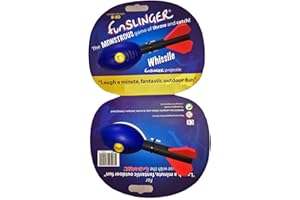FUN SLINGER Pair of Whissile Rockets - Garden Games, Sand and Beach Games - A Great Outdoor toys in Party Outdoor Games for Kids Family Beach Toy (no rackets included)