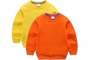 DCUTERQ Bébé Garçons Enfants Manches Longues Coton Sport Pull Tops Col Rond Sweatershirt Chemise Sweat Shirt 1-8 Ans