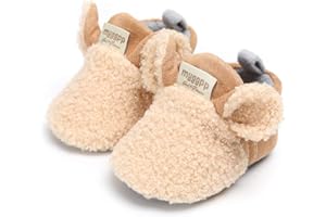 Dazzerake Chaussures Premier Pas pour Bébé Garçon Fille 0-18 Mois Chausson Antidérapant Forme de Mouton Chaussures Bébé Hiver