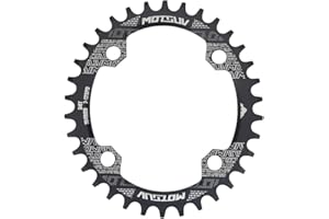 Tbest 32T / 34T / 38T 104BCD Ovale Plateau de Vélo de Route Noir 104mm pour VTT, BMX, VTT