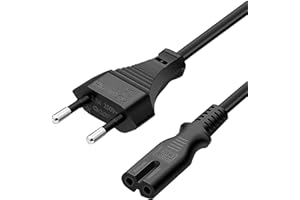 AUKEH Certification UE,5 Pouce/1.5M Câble d'alimentation du Chargeur 2 Prong pour Microsoft Surface Go/Laptop/Book,Surface Pro 1/2/3/4/5/6/7/X,HP Envy,Canon Pixma …