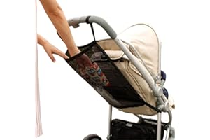 YUEHUAM Baby Trolley Mesh Net Pocket Shopping Net for Strollers Mesh Pocket on The Back of The Stroller Buggies Net Bag Storage Pocket for Bottle Diaper Toys