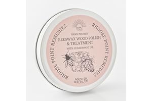 RHOOSE POINT REMEDIES Beeswax Wood Polish with Cedarwood Essential Oil - 100ml - Natural Wood Wax, Enhances the Natural Beauty of All Types of Wood, Cleans, Seals & Protects for a Perfect Finish