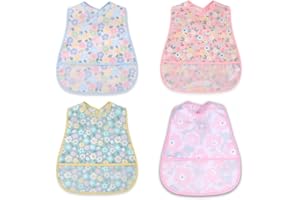norinori Baby bibs Waterproof Bib - Feeding bib, Adjustable Washable, Soft ForToddler Infant Kids, 0-36 Months