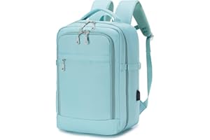 SPAHER Torba kabinowa dla linii Ryanair, 40 x 20 x 25 cm, bagaż podręczny, plecak na laptopa 15,6 cala, zatwierdzony, podróżny, torba na laptopa, torba na ramię, torba lotnicza, USB, 20 l, ZIELONY