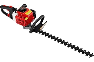 TESUGN Taille-haie à essence 2 temps 22,5 CC - Taille-haie moteur - Coupe-bordure - Tronçonneuse - Débroussailleuse - Taille-haie - Sécateur - Outil de Jardinage Outillage