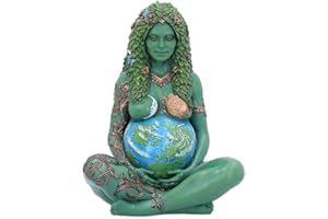 Nemesis Now Mała Ethereal Matka Ziemia Statue Malowana Figurka Mała Eteryczna Statua Matki Ziemi Malowana Żywica, Zielona, 17,5 cm