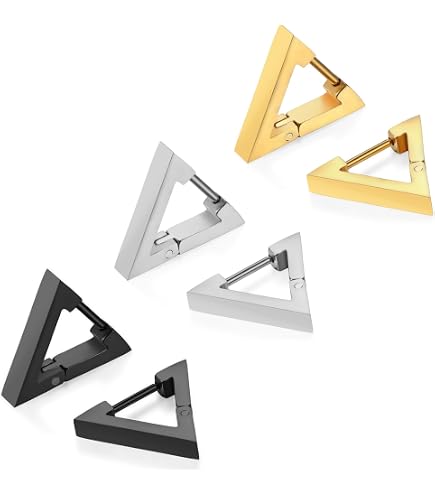 JZZJ Uomo Donna Orecchini Cerchi con Rivetti, Rivetto Riccio, Orecchini Piccolo Cerchio, Acciaio Inossidabile/Placcato (Argento