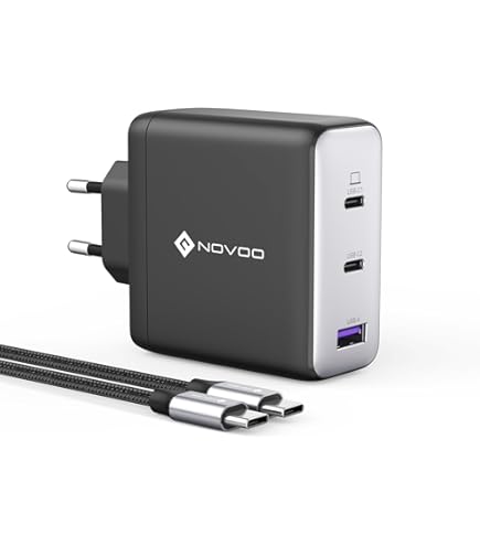 NOVOO USB C Hub 4K@60Hz HDMI 8-in-1 Adapter Gigabit Ethernet Docking Station mit 100W PD, SD/TF Kartenleser, 2 USB-A 3.0 1 USB-C Datenports für MacBook Pro,MacBook Air,HP und mehr Typ C Geräten