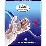 Ezee Multipurpose Disposable Hand Gloves Pack of 100 | Transparent & Disposable Gloves | Universal Size Gloves | For Gardening, Cleaning and Public Areas: 