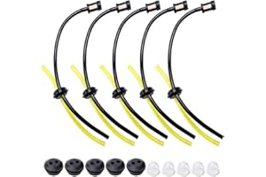 VooGenzek 5 Juegos Filtro de Gasolina Kit Tubo Sello, con Manguito y Junta, para Cortador de Cepillo, Cortacésped, desbrozadora, Recortadora